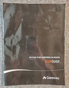 Gateway Benutzerhandbuch nur Buch Breitbild LCD Computer Monitor 19 Zoll FPD1976W - Bild 1 von 4