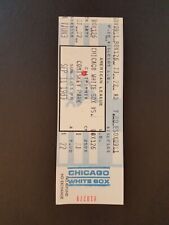 Original Vintage MLB Full Ticket 9/11/1983 Chicago White Sox Angels Hoyt 20 Wins