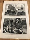 1881  Print From The Graphic . Slave Ship Dhow & First Briton In Merv
