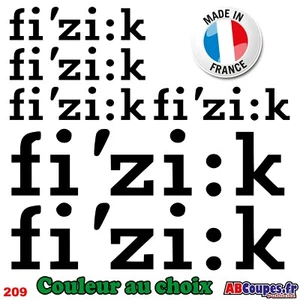 6 Aufkleber Fi ' Zi: K - Aufkleber Fizik Rahmen Fahrrad Sattel - 209 - Bild 1 von 2