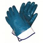12 Pair Large Mcr Safety Nitrile Coated Gloves Full Coverage Blue White 97961l