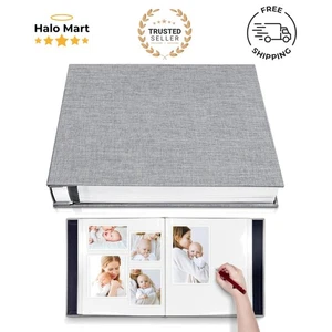 Linen Covered Magnetic Scrapbook 40 Pages - Perfect Gift for Mothers' Day - Picture 1 of 8