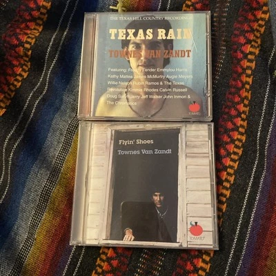 2 компакт-диска Townes Van Zandt Texas Rain CD и Flyin' Shoes CD Tomato 2001 2003 очень хорошее состояние - Изображение 1 из 4