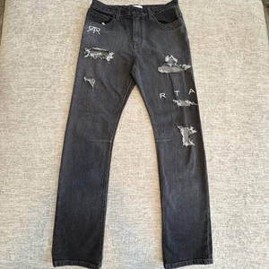 RTA Savanna Distressed Black Jeans Mens Slim Fit Stretch 32x30 - Picture 1 of 12