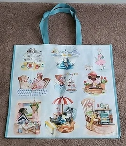Marshalls Fancy Dogs Doing Human Activities Large Reusable Shopping Tote Eco Bag - Picture 1 of 2