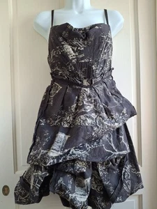 All Saints Sora Pirro Dress UK8 Pintuck Vintage Steampunk Hitch Corset 2009 - Picture 1 of 12