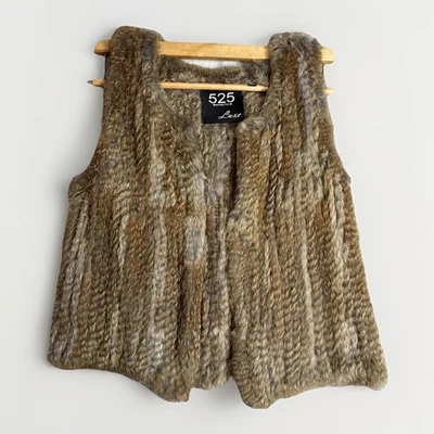 Chaleco de piel de conejo genuino Bagatelle vintage natural años 70 80 talla Xs/S Foto 1 de 4