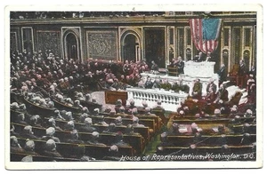 Cámara de Representantes Capitolio de los Estados Unidos Washington DC Presidente Coolidge Discurso - Imagen 1 de 2