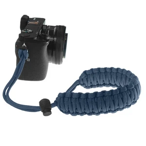 Dark Navy Blue Braided 550 Paracord Adjustable Camera Wrist Strap Bracelet  - Picture 1 of 6