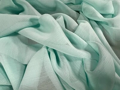 THE FABRIC MERCHANT Chiffon Yoryu gewebter leichter Kleiderstoff, Meterware - uni - neuwertig