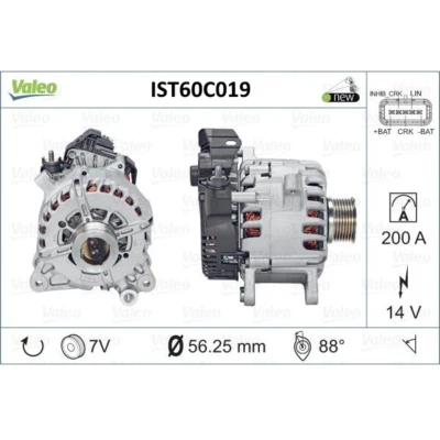 Valeo Alternator For Nissan QASHQAI II J11 2.0 MR20DD 2310A-1VM0A IST60C019 - Image 1 of 3
