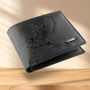 Herren Leder Brieftasche Portmonee mit Adler--Muster - Bild 1 von 6