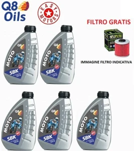 CINQUE LITRI OLIO MOTORE + FILTRO OLIO KAWASAKI ZN VOYAGER 1300 85/88 - Foto 1 di 1