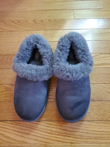 Mules slip on UGG Australia Rylan grigio scamosciato donna taglia 6 ottime condizioni