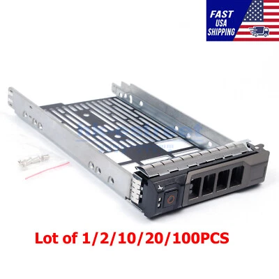Lot 3.5'' Hard Drive Tray Caddy For Dell R610 R710 R720 R720xd R730 T610 F238F  - Image 1 of 4