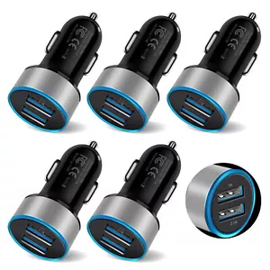 2 USB Port Car Charger For Phone Samsung Series Cigarette Lighter Socket Adapter - Picture 1 of 31