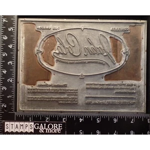 WELLS LETTER PRESS Metal Print Type Block XL JOHN COLA #Z01 - Bild 1 von 3
