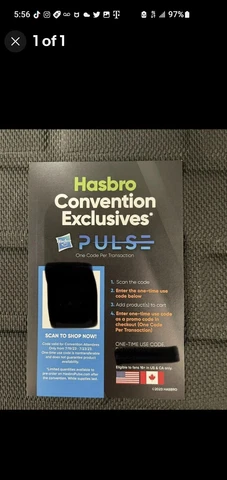 2023 SDCC  Hasbro QR Code Only IN HAND Only Obtainable At San Diego Comic Con Cover