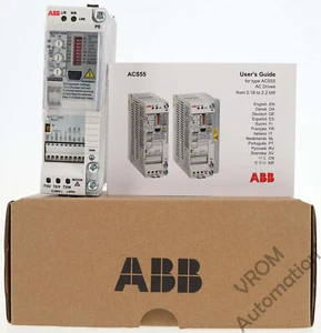 Surplus ABB ACS55-01N-02A2-1 Variable Frequency 1/2HP Drive AC Motor Spee - Picture 1 of 7
