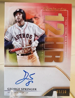 2020 Topps Luminaries GEORGE SPRINGER Autograph #/10 Card Auto ASTROS 12-HR SSP - Image 1 of 2