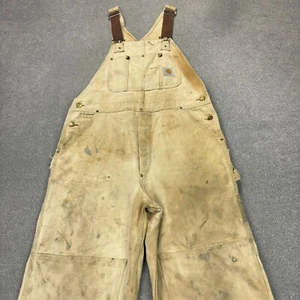 Carhartt Latzhose Erwachsene 36x32 hellbraun Latzhose Double Knee Bib Duck Ca... - Bild 1 von 11