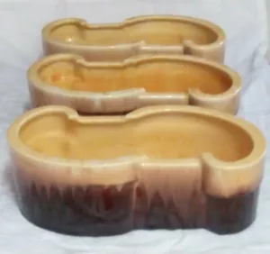 Australian Newtone Pottery Sydney LARGE Trough Vase Set of 3 RARE Vintage Retro - Picture 1 of 6