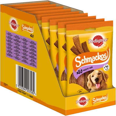 PEDIGREE® SCHMACKOS™ Multimischung 9 x 20 Stück Hunde Snack Leckerli trocken - Bild 1 von 4