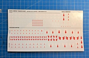Blood Angels Bits Death Company Transfer Sheet OOP Decals Space Marines 40K Bitz - Foto 1 di 1