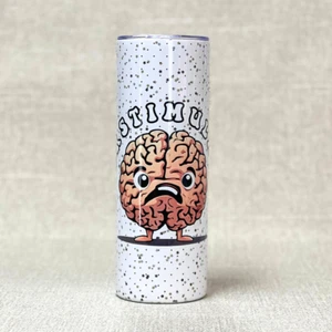 Individueller überstimulierter dünner Becher 20 Oz mit Deckel und Strohhalm isoliert - Bild 1 von 2