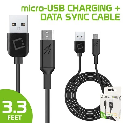 Cellet 3.3 FT Micro-USB Charging Cable, Micro USB Charger Cord - Image 1 of 4