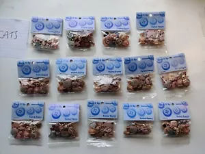130+ Buttons "Dress It Up" Brand Decoration Cat Feline Themed Crafting & Sewing - Picture 1 of 11