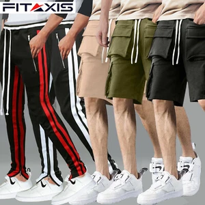 Streetwear Shorts Cargo Multi Pocket Men's Training Wear Track Trouser FITAXIS - Picture 1 of 23