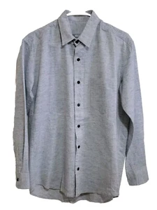 Mens Casual Dress Japan Long Sleeve Linen + Cotton Shirt Button Up Size S - Picture 1 of 10