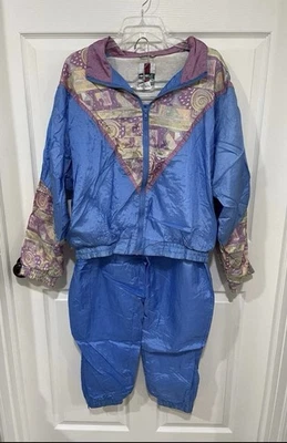 Traje de chándal vintage Active Exposure para mujer talla M chaqueta y pantalón retro cremallera completa Foto 1 de 4