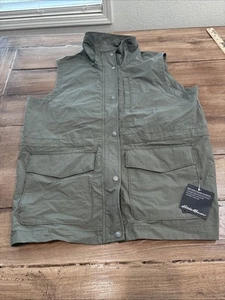 Gilet Eddie Bauer Trekker donna capperi medi nuovo con etichetta lavoro fattoria giardinaggio cortile - Foto 1 di 11