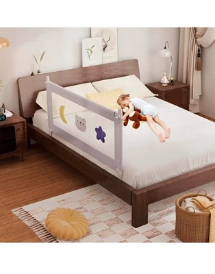 Riel de cama Omzer para niños pequeños - (paquete de 3) rieles de cama para niños pequeños con bloqueo doble para niños Foto 1 de 4