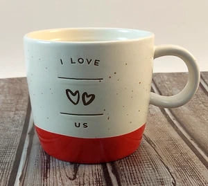 Hallmark - I LOVE US - 16 Ounce Ceramic Speckled Coffee Mug - Ribbed Interior - Picture 1 of 8