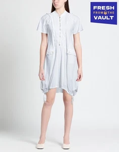 RRP €467 HIGH USE Bobble Dress IT40 US4 UK8 S White Contrast Trim Zip - Foto 1 di 5