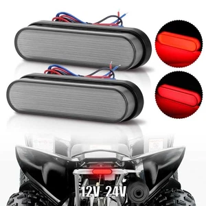 2X 4" Oval LED Trailer Truck Stop Rear Tail Brake Lights Red Running Lamp ATV US - Picture 1 of 12