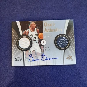 2006-07 Fleer E-X Bruce Bowen Clearly Auto Authentics Patches #d/10 Spurs - Picture 1 of 2