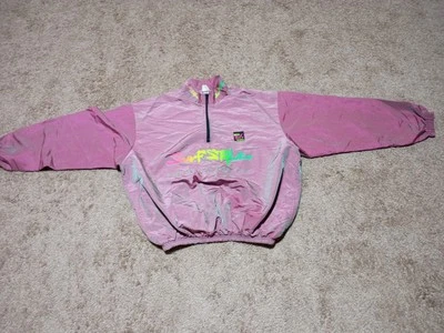 VINTAGE 90s Surf Style Windbreaker Jacket Iridescent 1/4 Zip USA One Size - Image 1 of 4