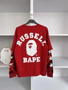 Camiseta BAPE x Russell Manga Larga Roja - Imagen 1 de 11