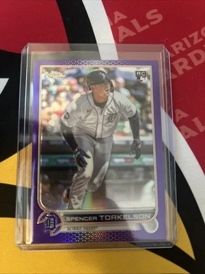 2022 Topps Chrome Update Series Spencer Torkelson #USC100 Purple Refractor (RC) - Image 1 of 2