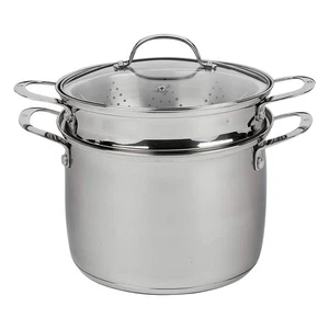 3-in-1 Stainless Steel Cookware Set – 7.6 Quart Stock/Cooking/Pasta Pot with ... - Bild 1 von 8