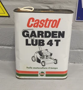 Vintage französische Castrol Garden Lub4T, Ölkanne / Dose 2 Liter gebraucht leer - Bild 1 von 9