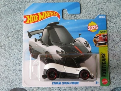 Hot Wheels H6B 026 PAGANI ZONDA CINQUE tooned Black/White 2026 026/250 CaseB New - Image 1 of 2
