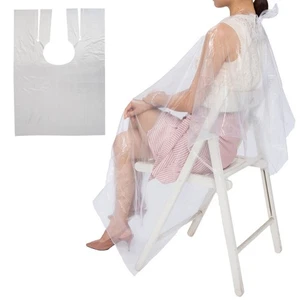 Large Hairdressing Gown Clear Water Resistant Hair Salon Cut Cape High Quality - Picture 1 of 12