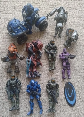 Halo McFarlane Action Figures Bundle Spartans Mongoose Grunt Elites etc - Image 1 of 4