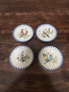 4 Vintage Sammlerstücke Vögel auf Sitzstangen Miniatur Porzellan Geschirr - Made in Japan - Bild 1 von 14