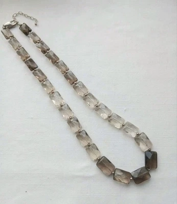 AIL Aluma QVC Sterling Silver and Smoky Quartz Necklace: 1990s - Image 1 of 4